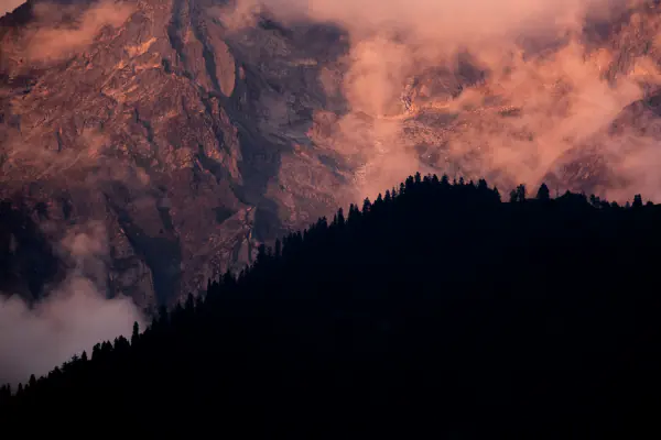 Alpenglow on the wall