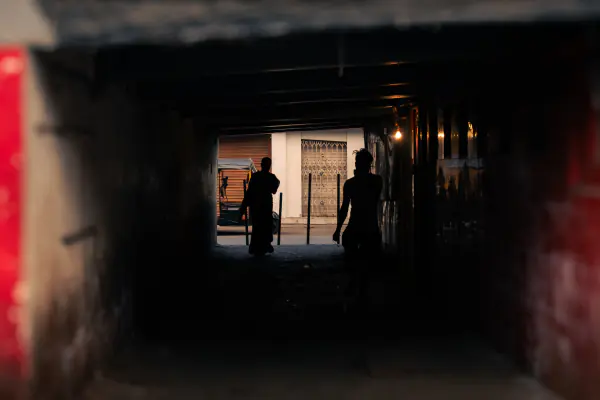 Under the road
