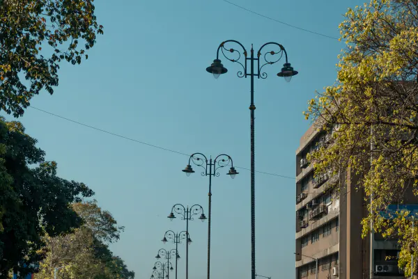 A row of lamps