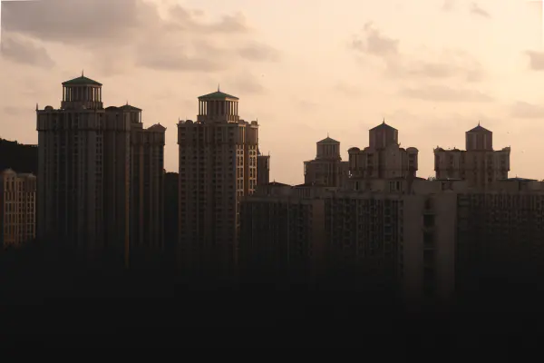 Towers at dusk